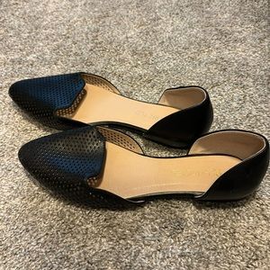 Black business casual flats